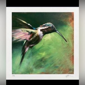 Artist Aimee Rolin Hoover hummingbird print RARE